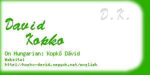 david kopko business card